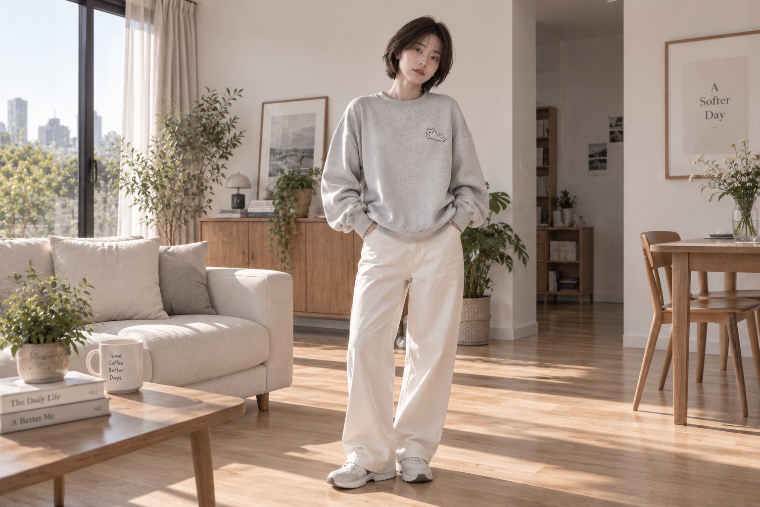 Mochi sweatshirt look