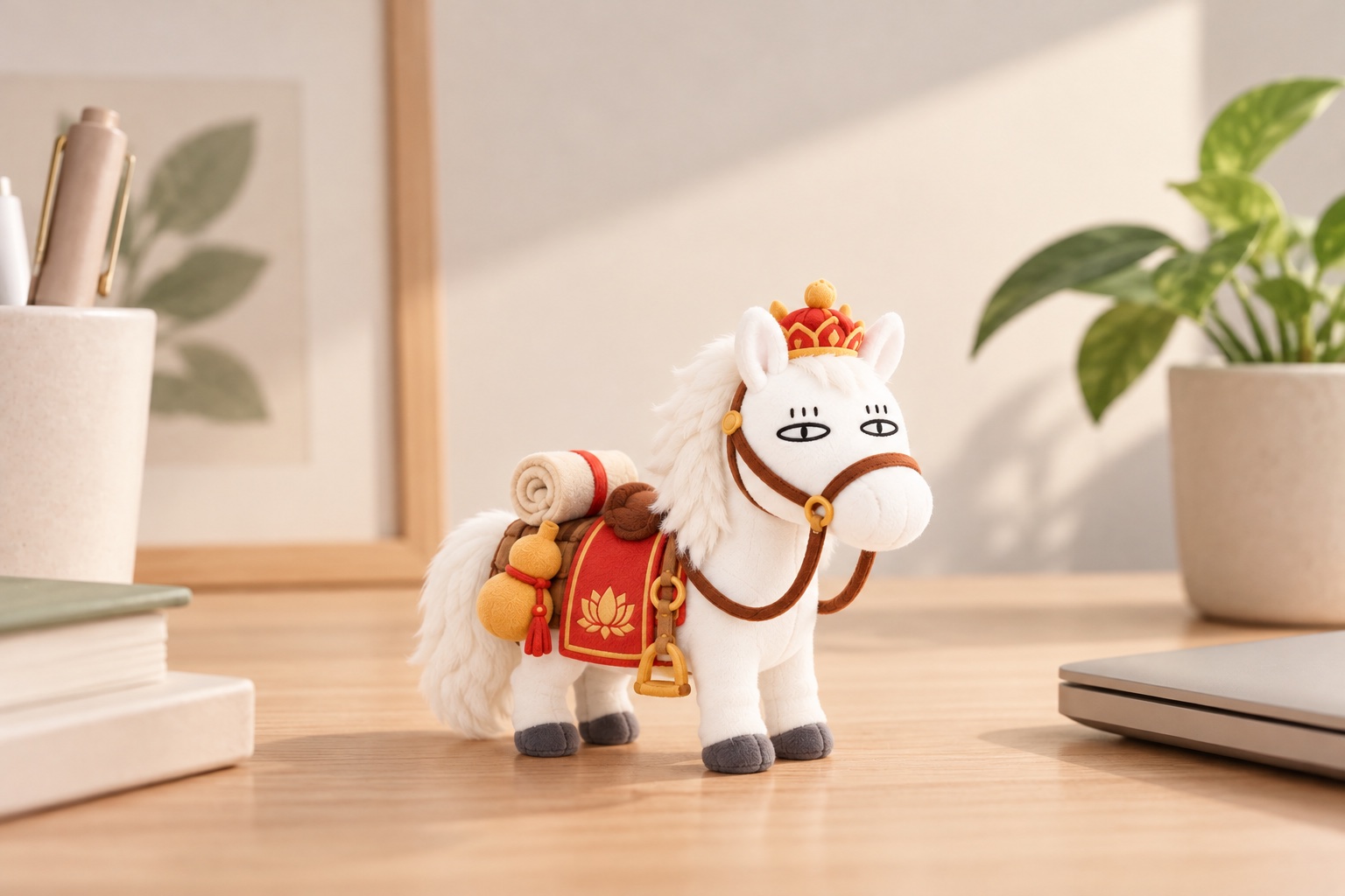 White Dragon Horse Plush